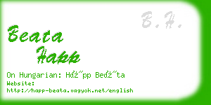beata happ business card
